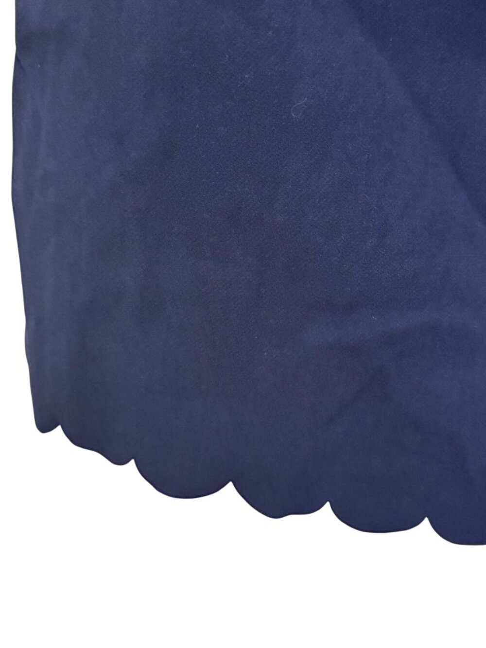 Maison Jules Navy Blue Scalloped Hem Short Sleeve Dress Size 6 - Picture 6 of 7